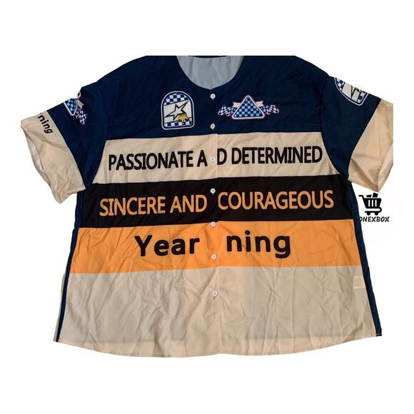 Shein Curve Men's Size 3XL Button Up Short Sleeve Adult Shirt Jersey - Picture 7 of 12